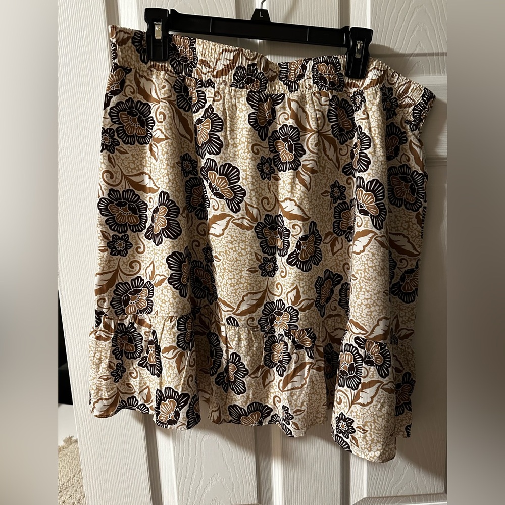LOFT Cheetah Print Flounce Skirt